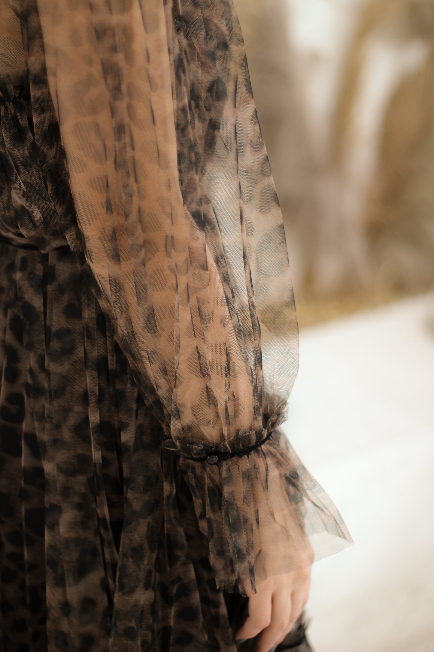 Estelle Leopard Print Tulle Dress