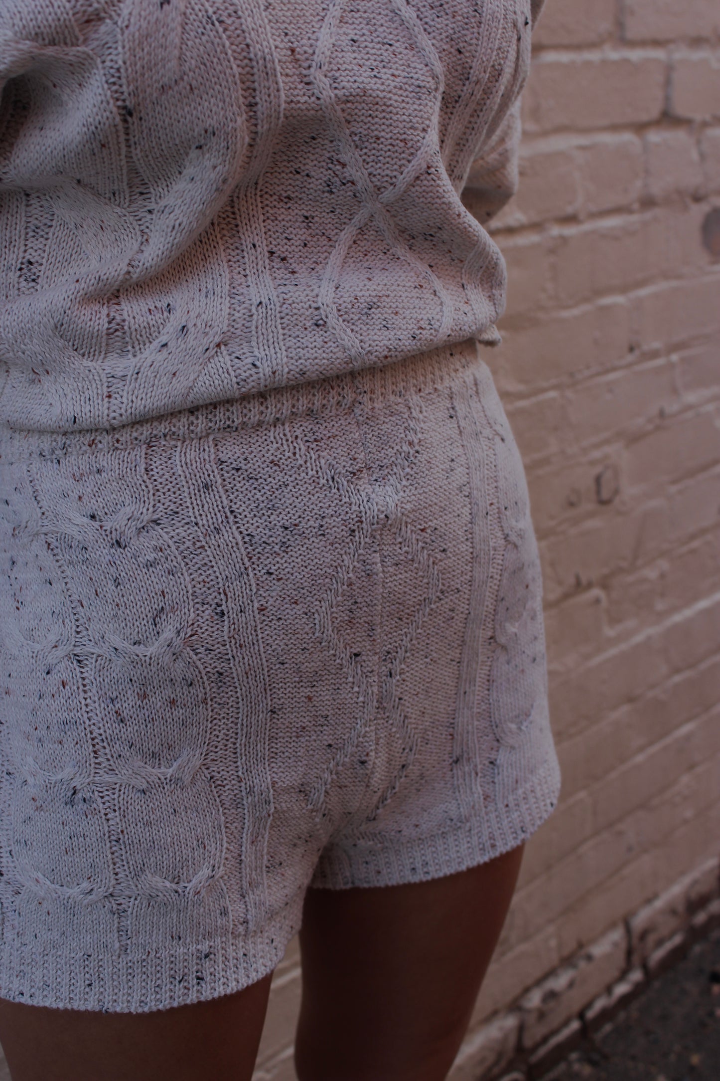 Sophia Cable Knit Wool Shorts